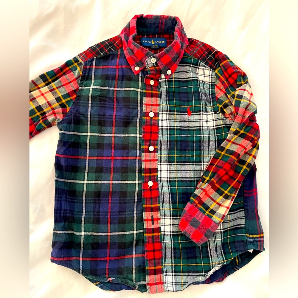 RL flannel button down size 5